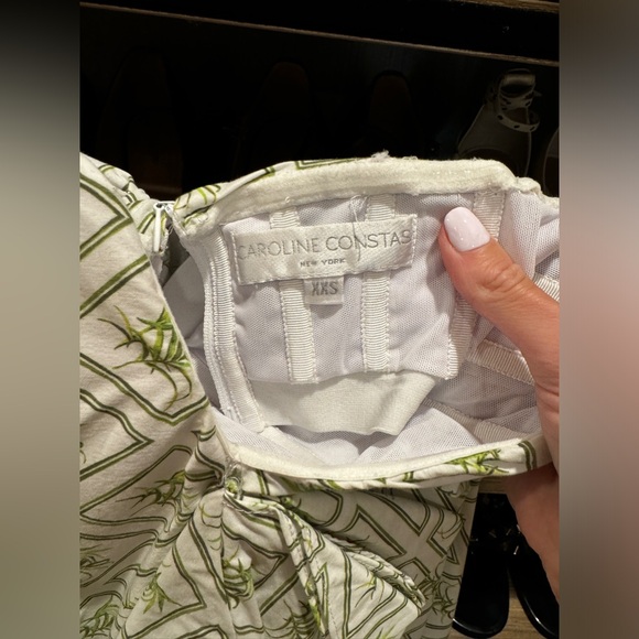 CAROLINE CONSTAS White Diamond Palm Kaia Dress - Picture 8 of 9